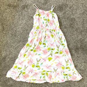 Cute white floral dress for summertime